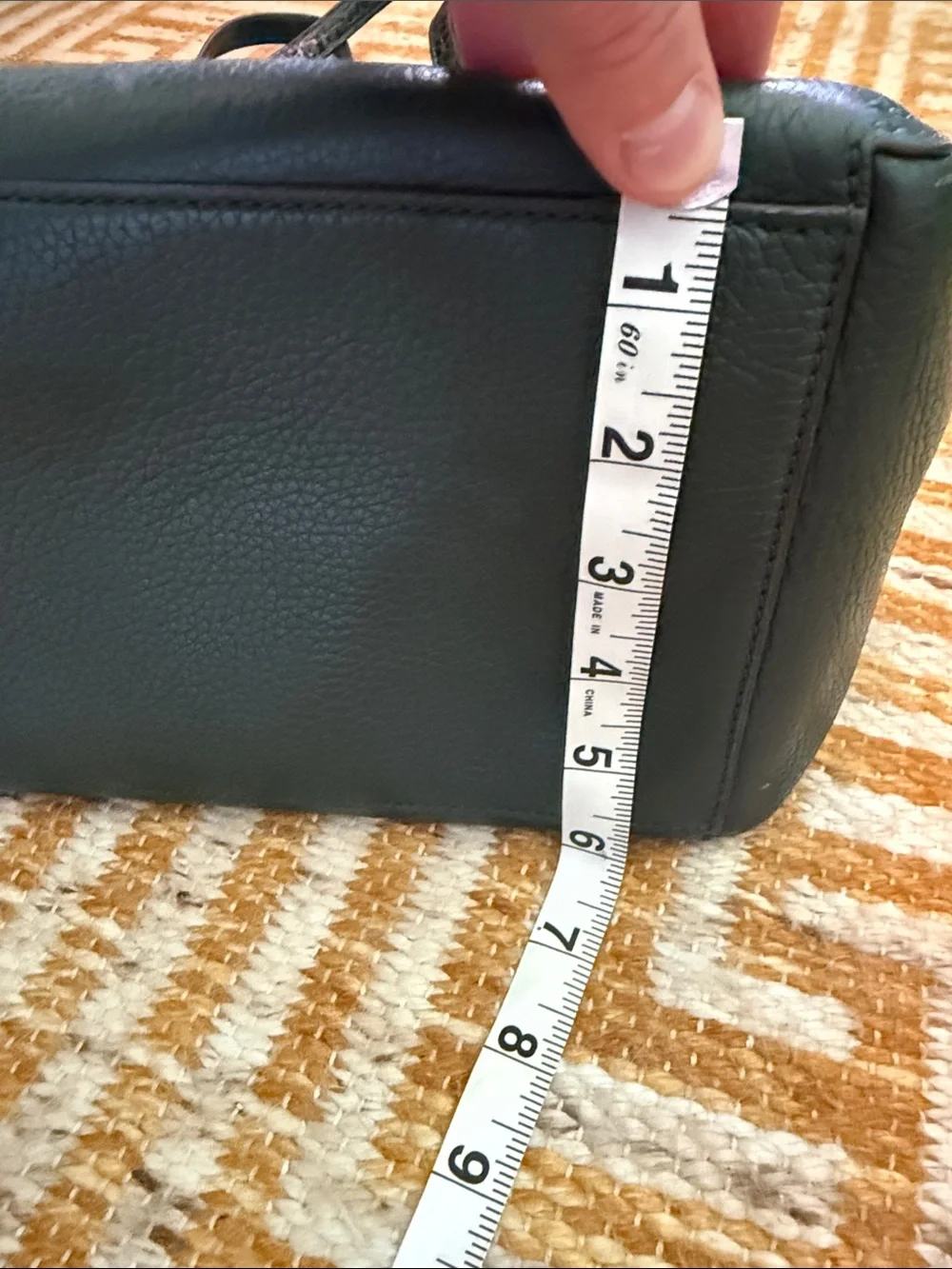 Tory Burch Green Leather Tote Bag Purse
